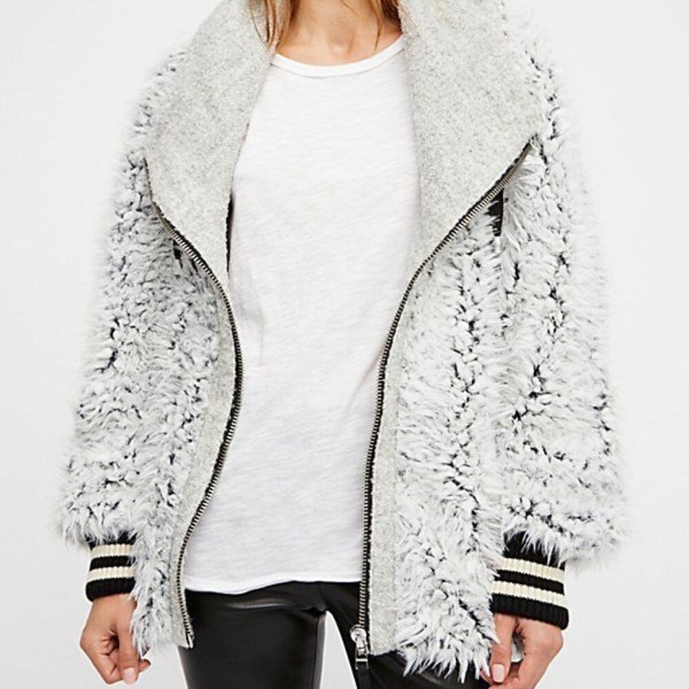Free people fluffy dolman jacket